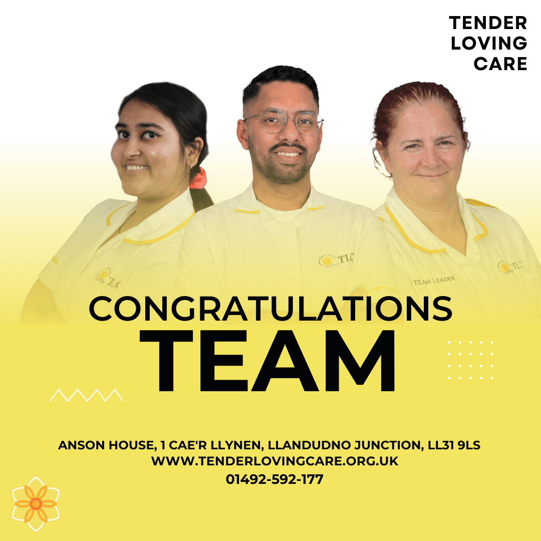 TLC team members celebrating qualifications and achievements